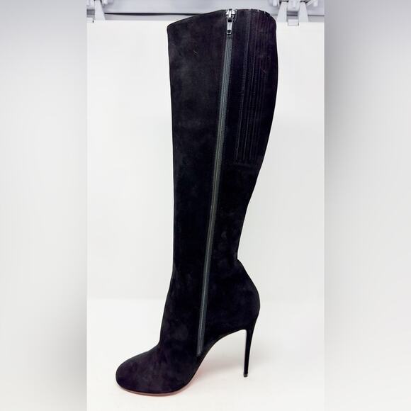 Christian Louboutin Fifa Botta Black Suede Knee High Boots EU 36 - Picture 8 of 10